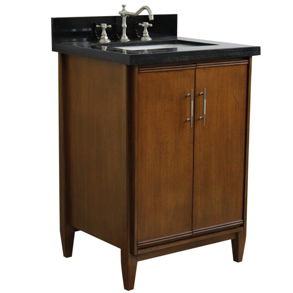 Red Barrel Studio® 25'' Single Bathroom Vanity with Gray Granite Top